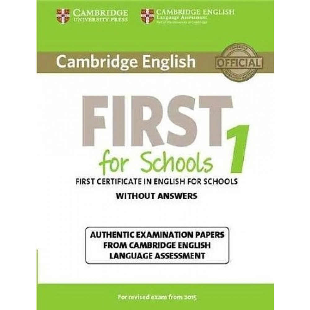 First 1 for Schools. Student's Book without Answers 