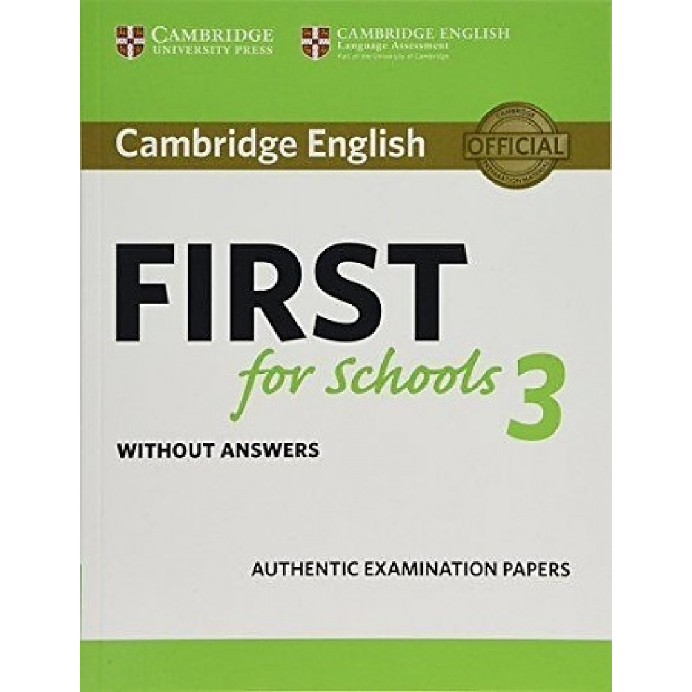 First for Schools 3. Student's Book without Answers 